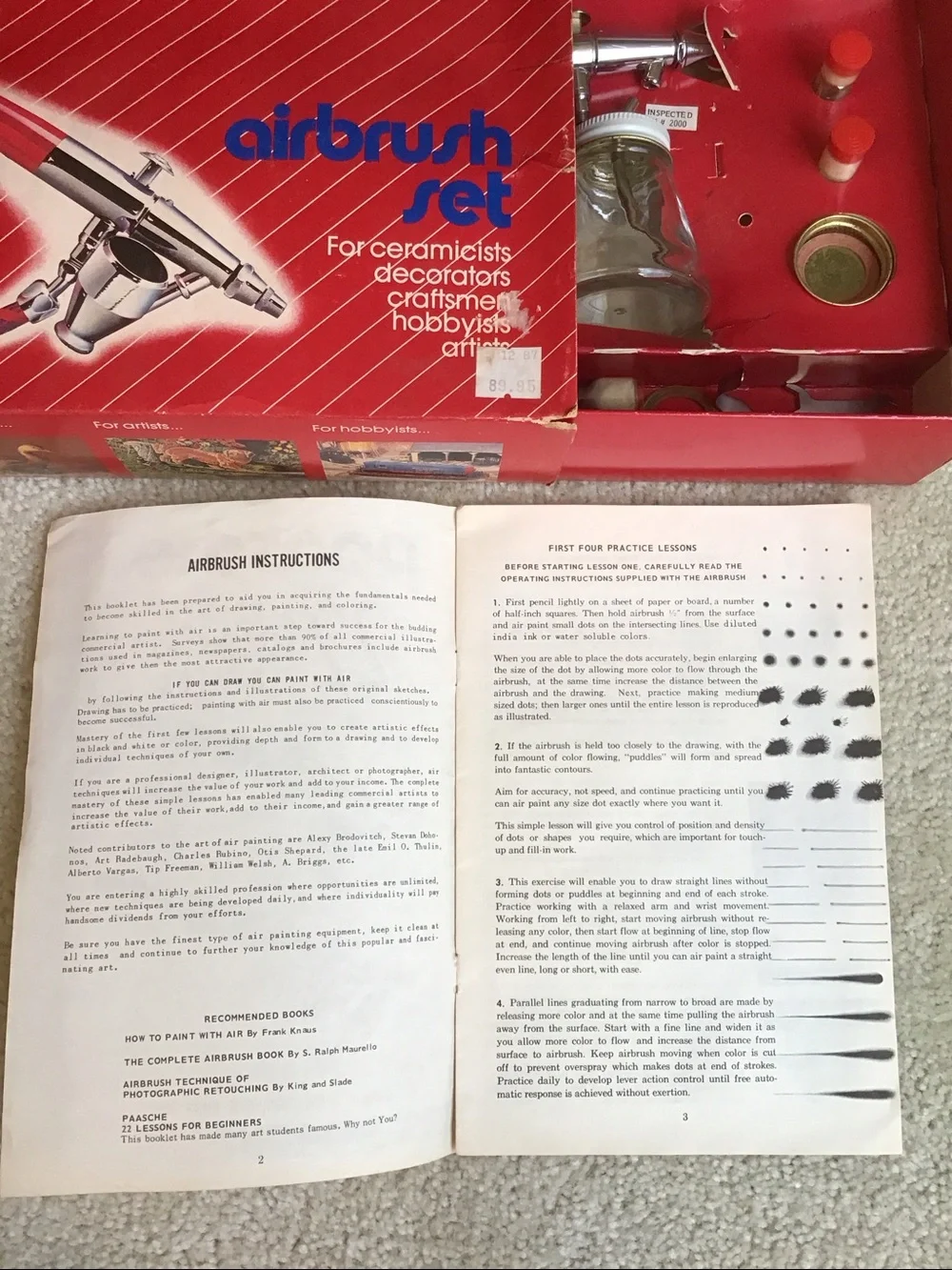 Vintage Paasche Airbrush Set, Type VL-Set No. 372460